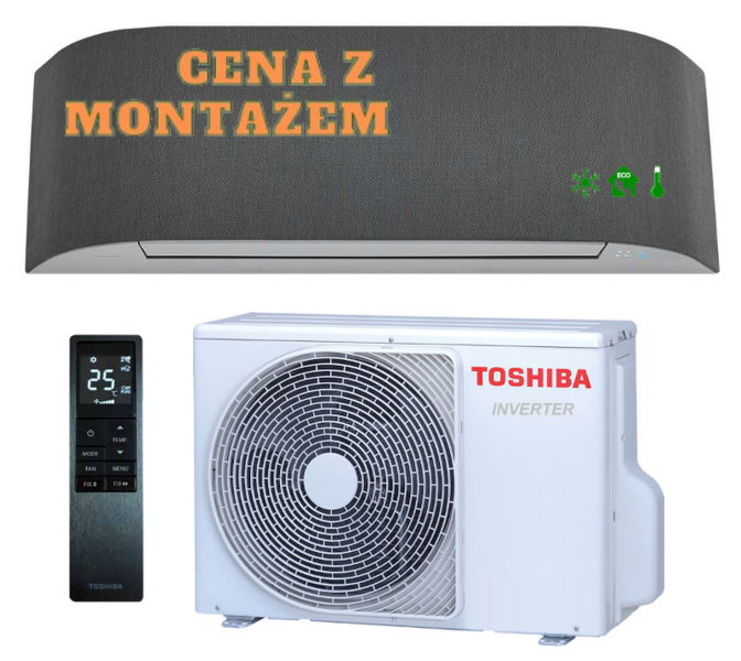 Klimatyzator ścienny Toshiba Haori 2,5kW R32 z usługą montażu