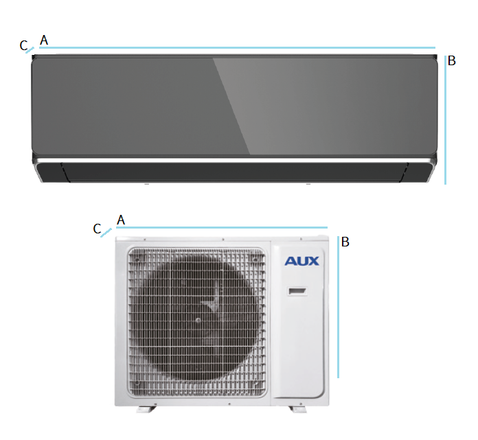 Klimatyzator ścienny AUX HALO DELUXE 7,3kW Pompa ciepła powietrze - powietrze