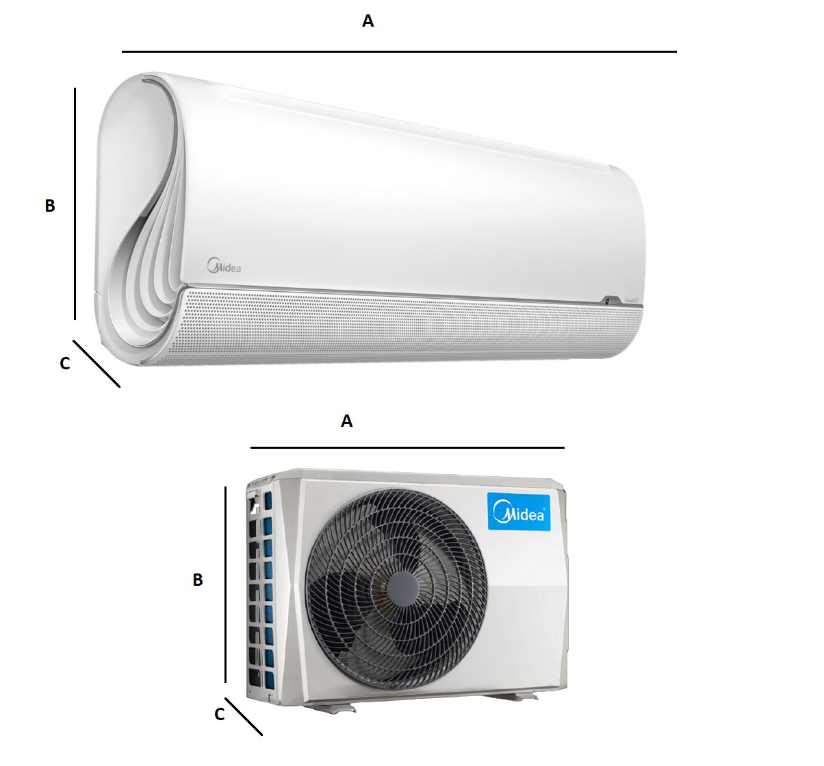 Klimatyzator ścienny Midea BREEZElESS+ 3,5kW Pompa ciepła powietrze - powietrze
