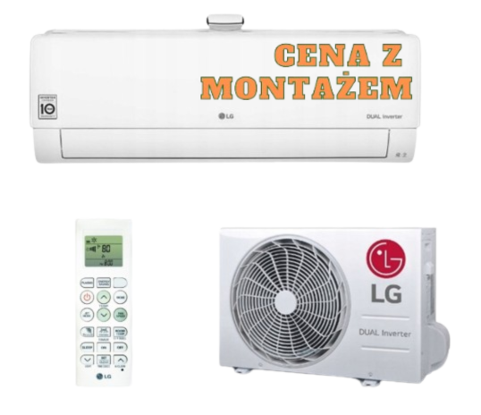 Klimatyzator ścienny + oczyszczacz 2w1 LG DualCool 3,5kW AP12RK z usługą montażu