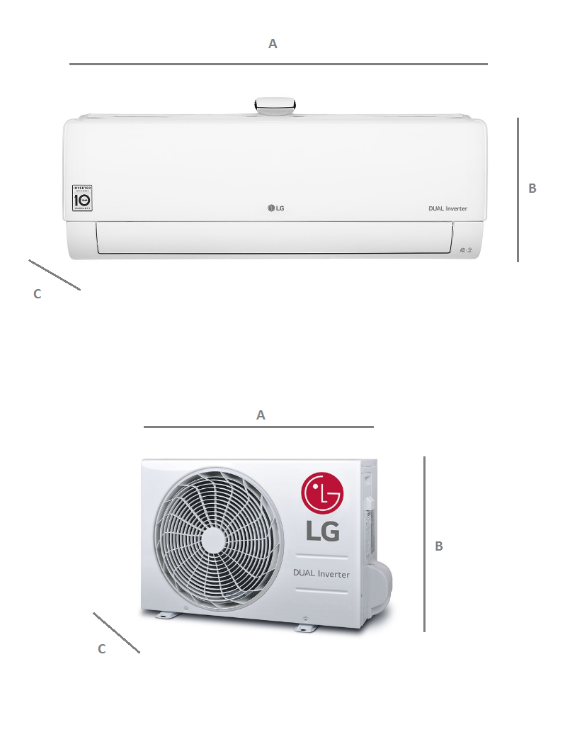 Klimatyzator ścienny + oczyszczacz 2w1 LG DualCool 3,5kW AP12RK z usługą montażu