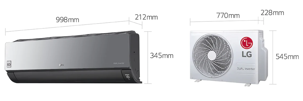 Klimatyzator ścienny LG Artcool Mirror 6,6 kW AC24BK z usługą montażu