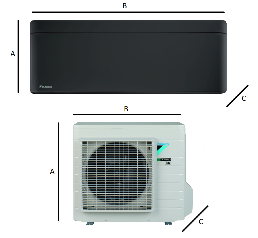 Klimatyzator ścienny DAIKIN STYLISH Czarny Mat 3,4kW Pompa ciepła powietrze - powietrze