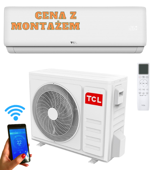 Klimatyzator ścienny TCL Elite Inverter 6,8kW WiFi TAC-24CHSD/XAB1IHB z usługą montażu