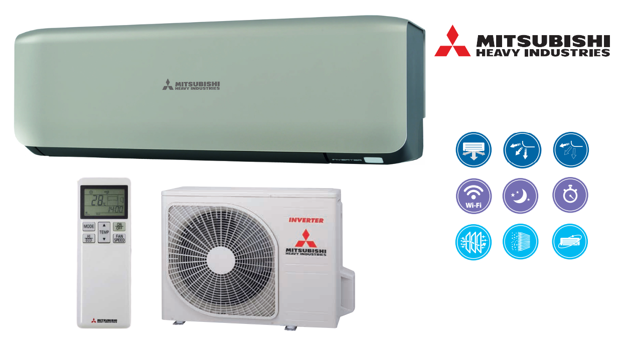 Klimatyzator ścienny Mitsubishi Heavy Premium Design 2.5 kW Pompa ciepła powietrze - powietrze