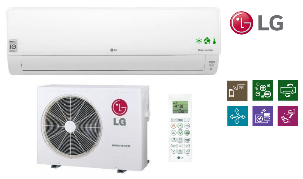 Klimatyzator ścienny LG Deluxe 2,5 kW DC09RK z usługą montażu