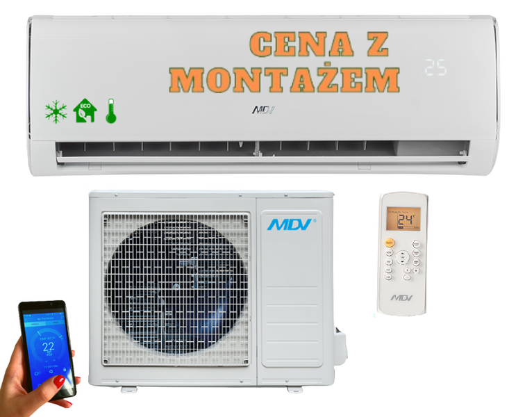 Klimatyzator ścienny MDV Aroma 2,6kW R32 WiFi nowość! z usługą montażu