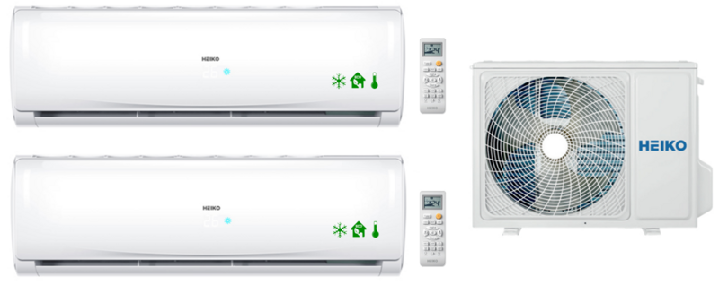 Klimatyzator zestaw multi HEIKO Brisa 2,6 kW + 3,2 kW + jedn zewnętrzna 6,2kW